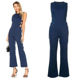 3x1 Tabby Dark Denim Overall Fitted Jumpsuit in Rydell, size xs Revolve